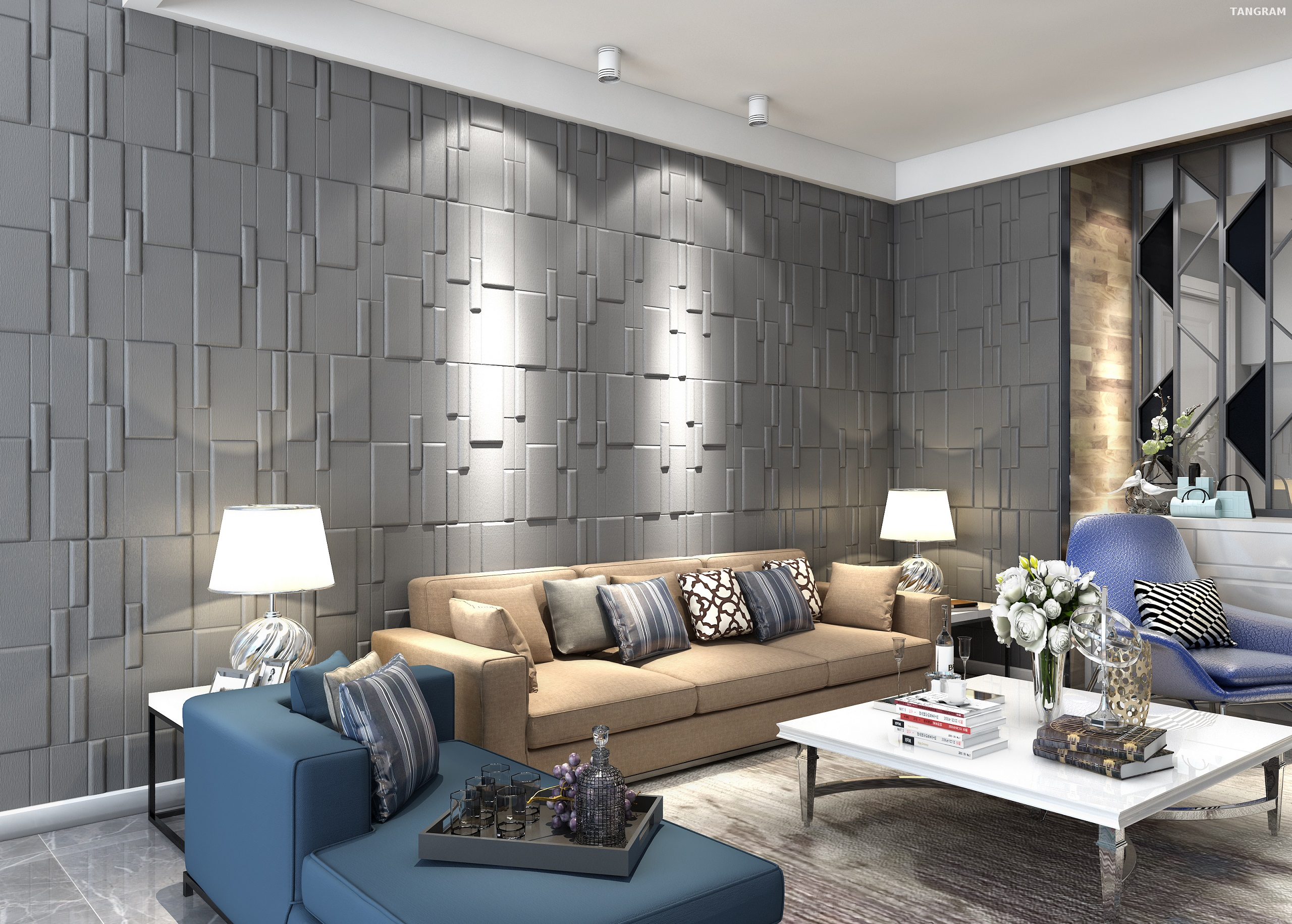 Modern Design Aerugo Interior Decor 3D Wall Panel