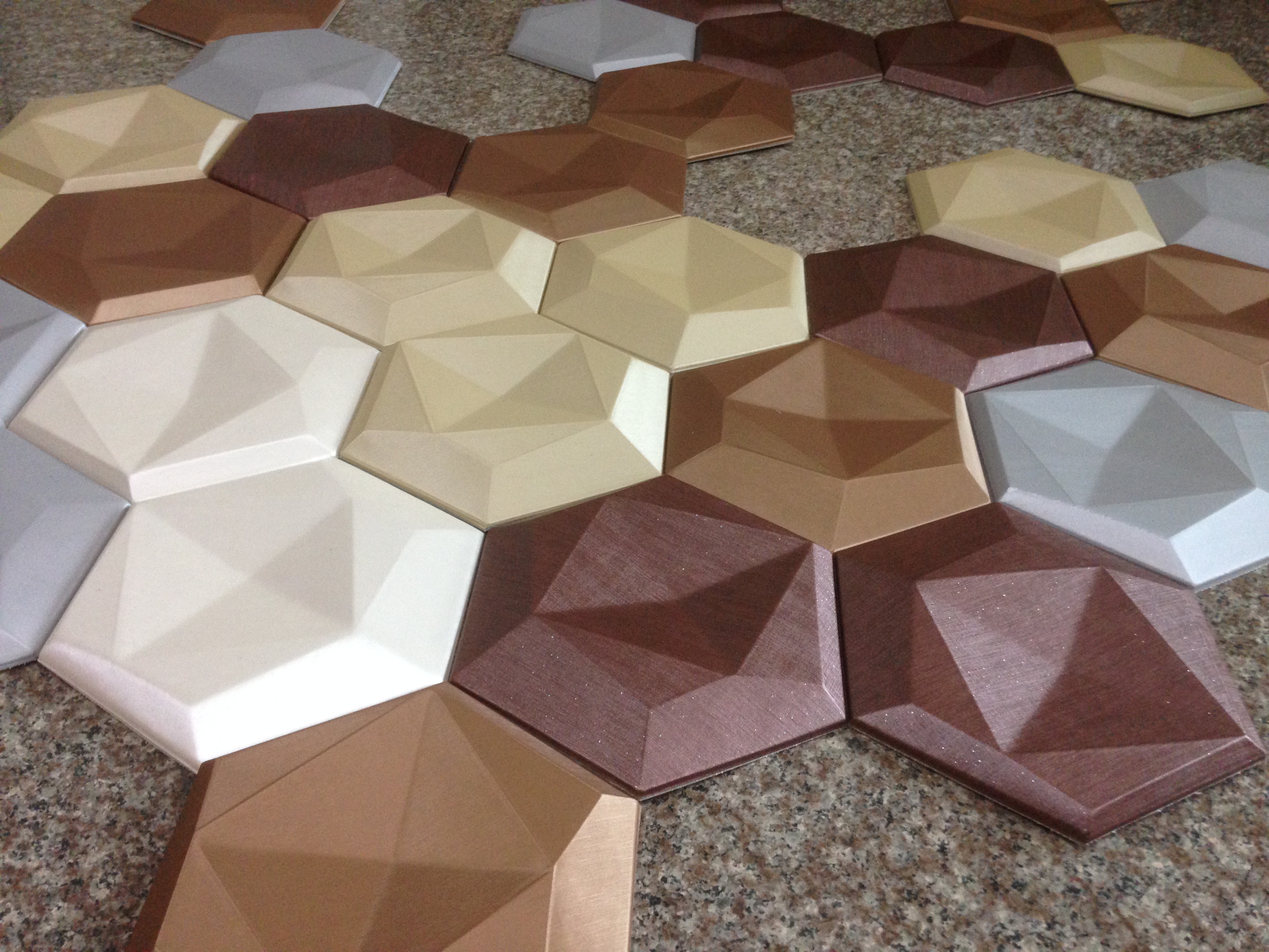 Soft Wall Panel Golden Indoor 3D Mosaic Tile