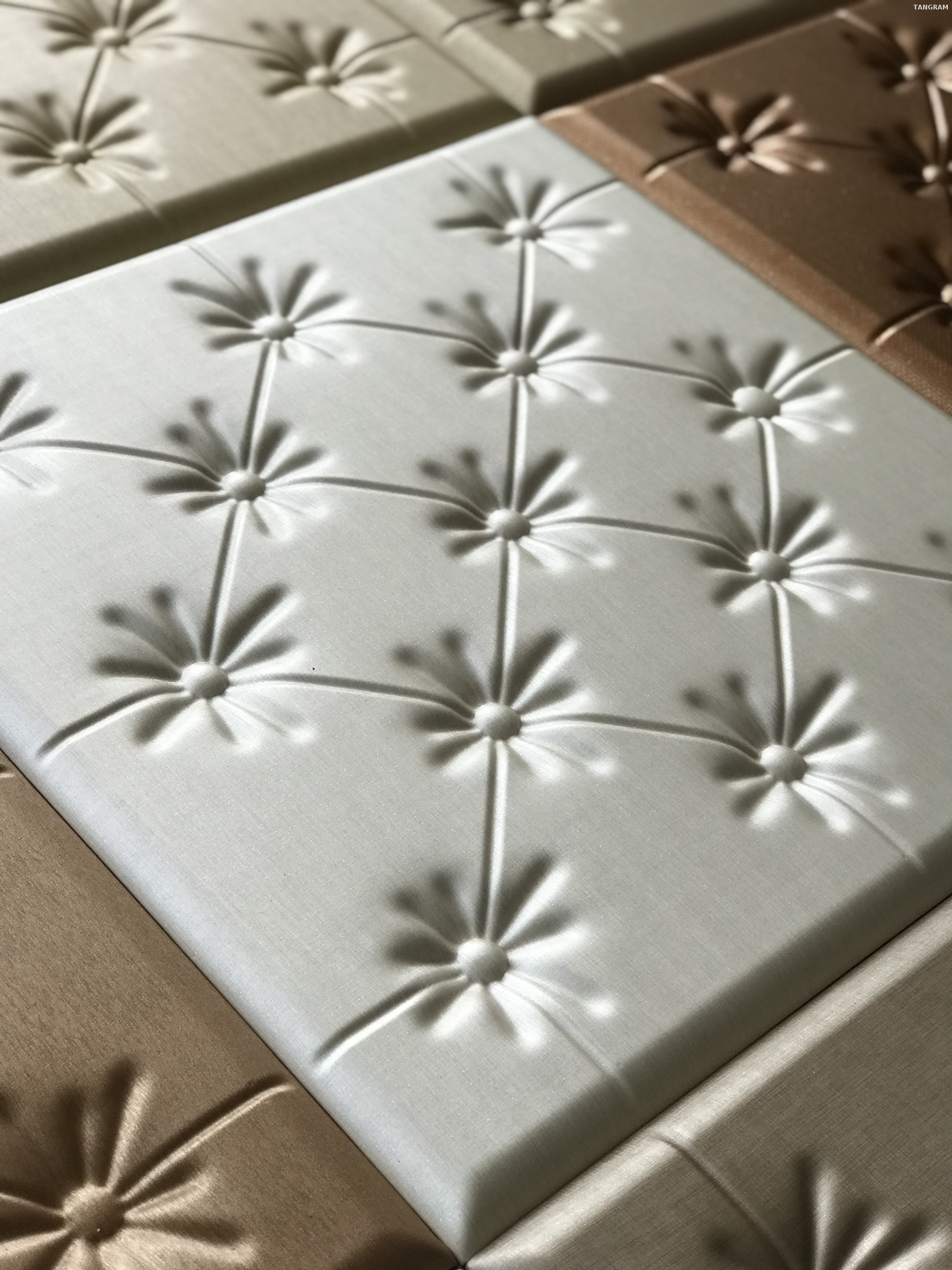 Amazing Design White Sound Reflection Leather Wall Panel